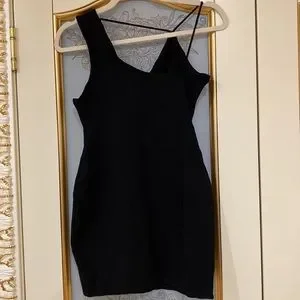 Zara | Dresses | Zara Black One Shoulder Cut Out Dress | Poshmark